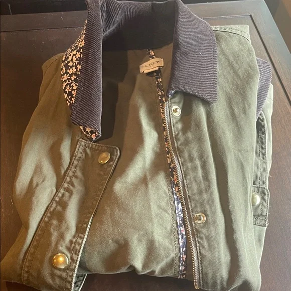 J. Crew womens barn jacket with Liberty floral print under collar - Picture 6 of 6